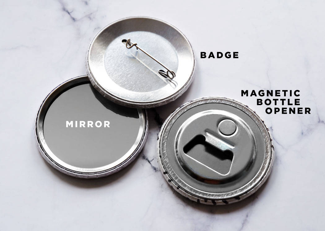 Classic Car Pocket Mirror/Badge/Bottle Opener