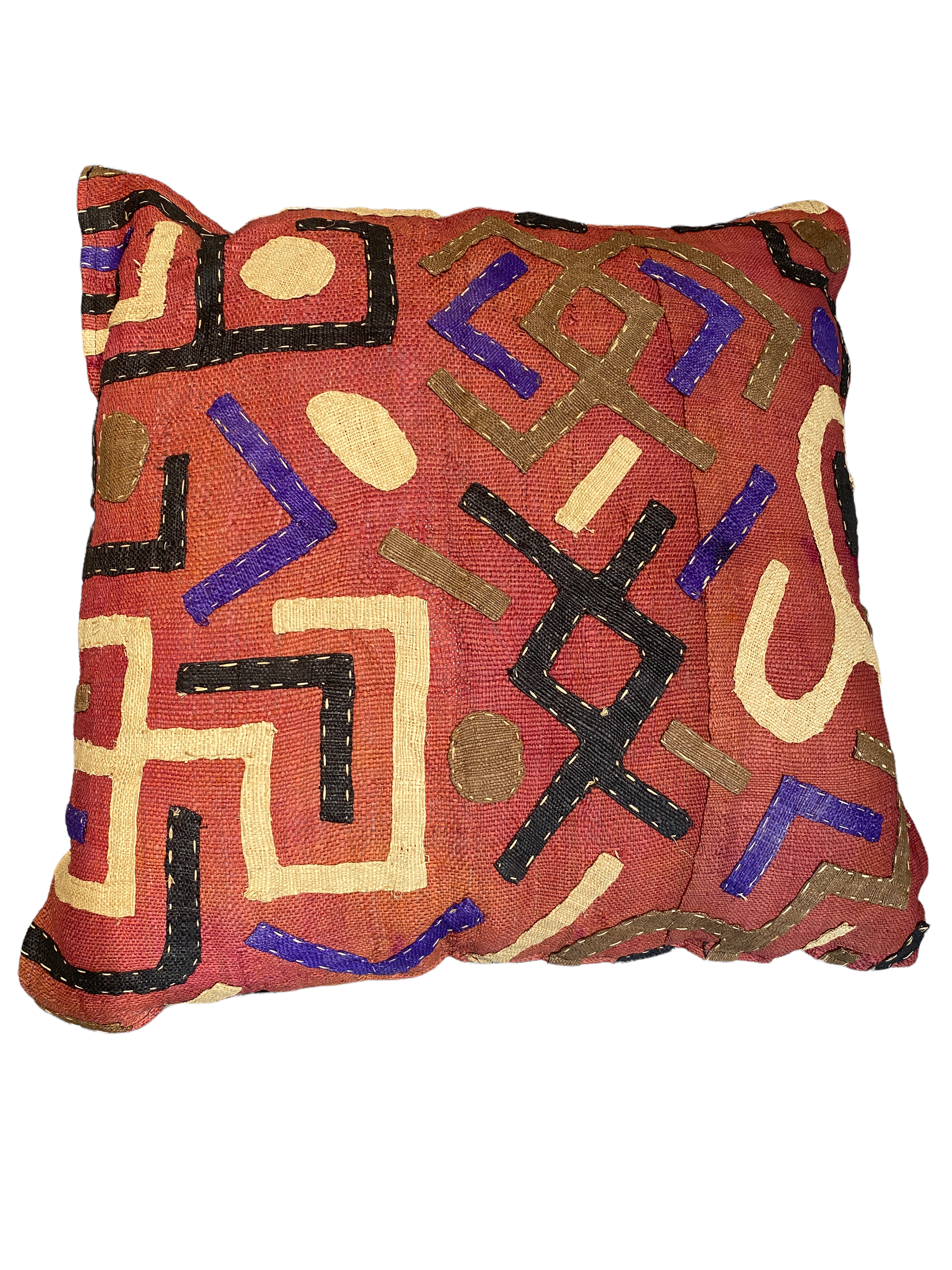 African Kuba Cloth cushion 60x60  (03)