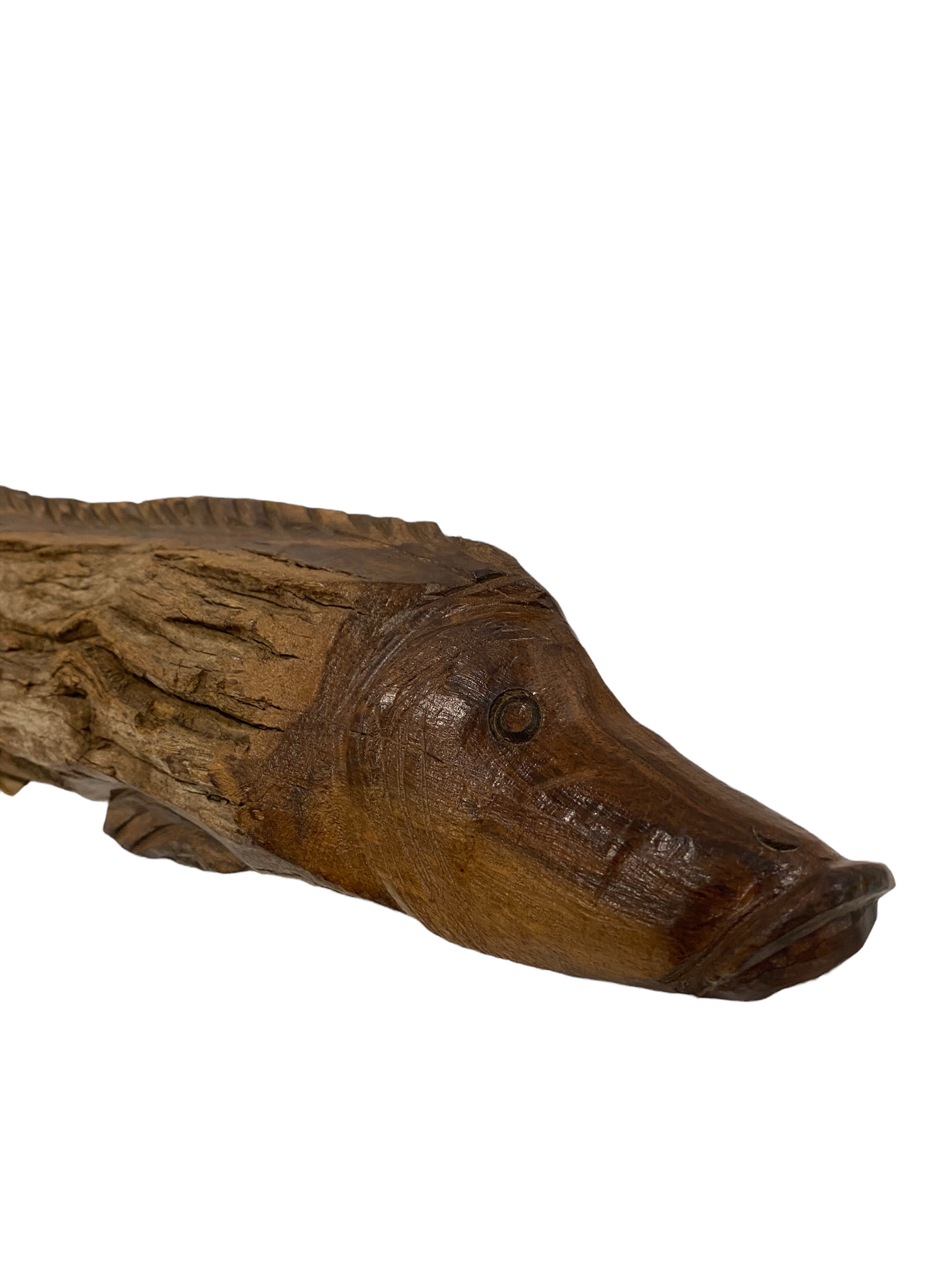 Driftwood Hand Carved Fish - (1302)