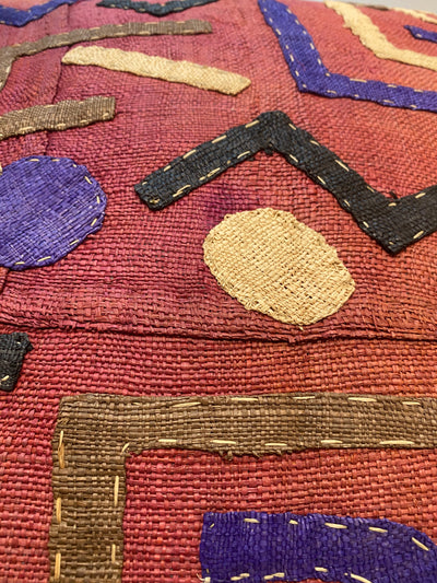 African Kuba Cloth Cushion 60x60  (04)