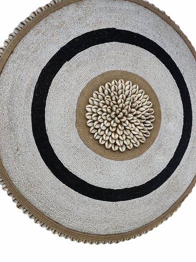 Cameroon Shield - L - 55cm - Black & White