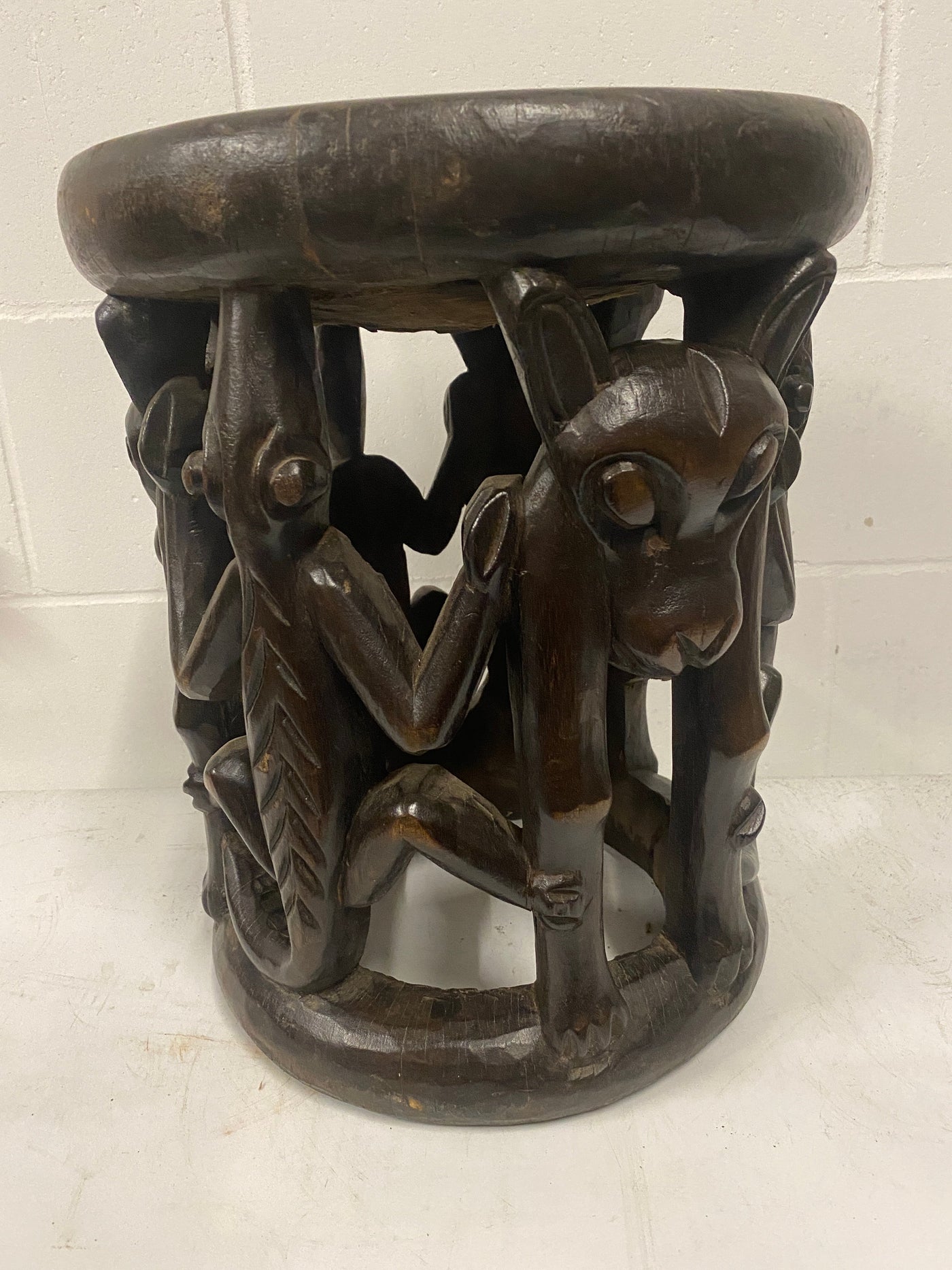 Baule stool - Hand carved - Ivory Coast (85.5)