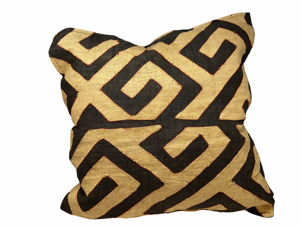 African Kuba cloth cushion 50x50cm (cw1)