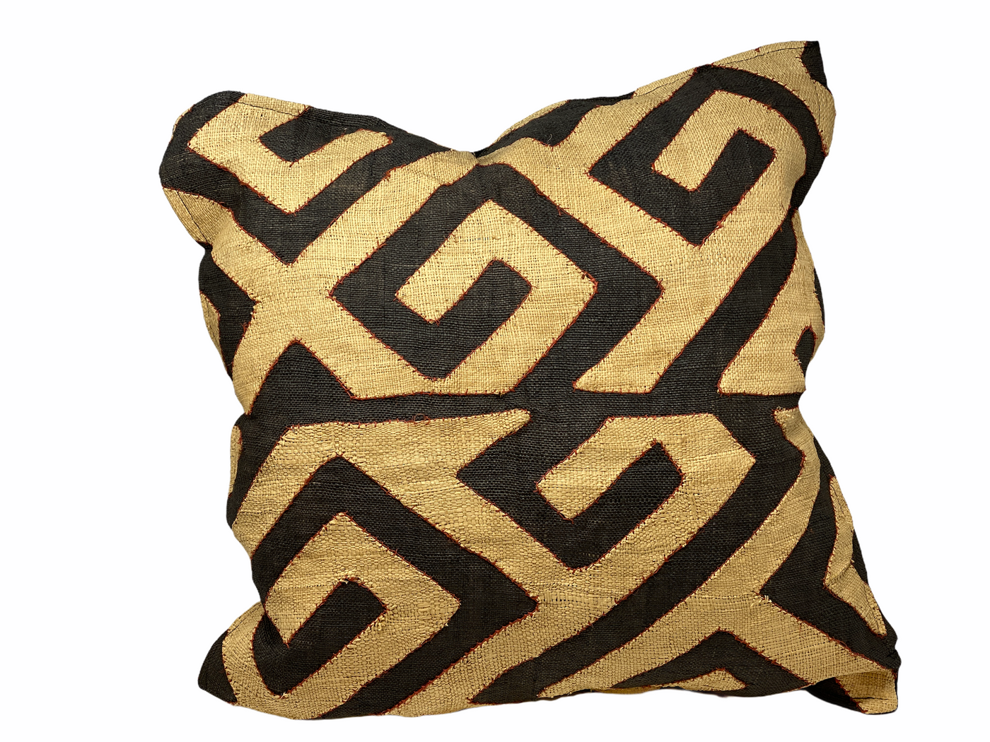 African Kuba cloth cushion 50x50cm (cw1)