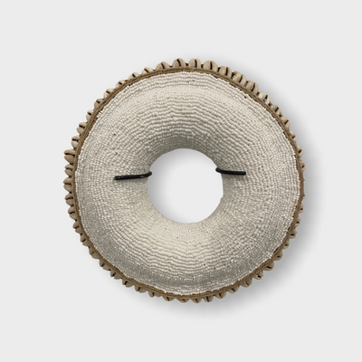 Cameroon beaded bracelet - (88.2) white