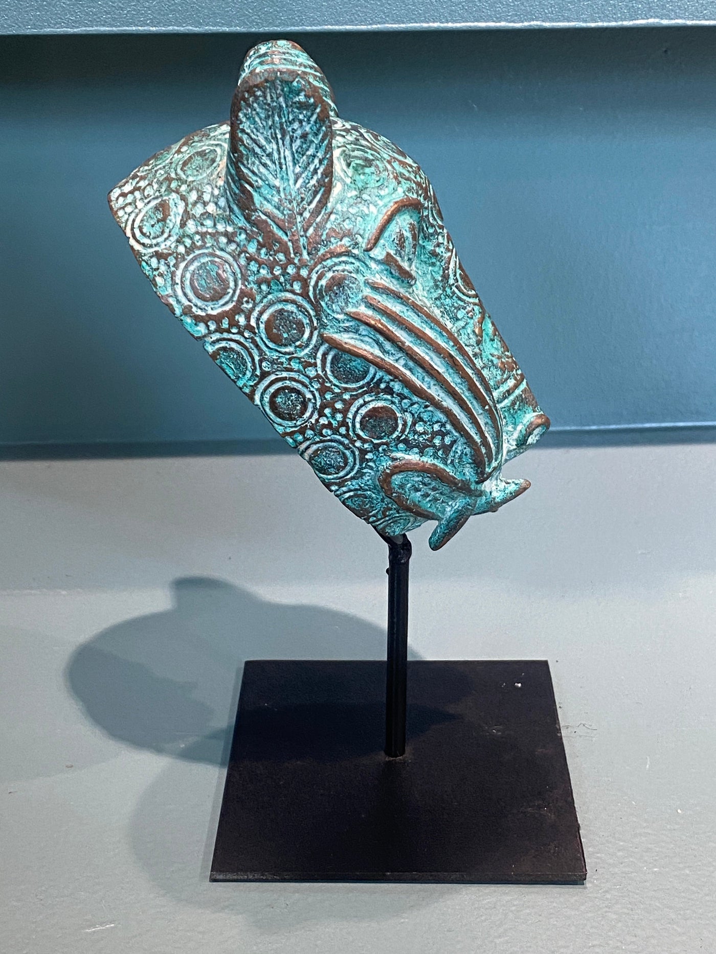 Benin Leopard Bronze - Sculpture (7.05)