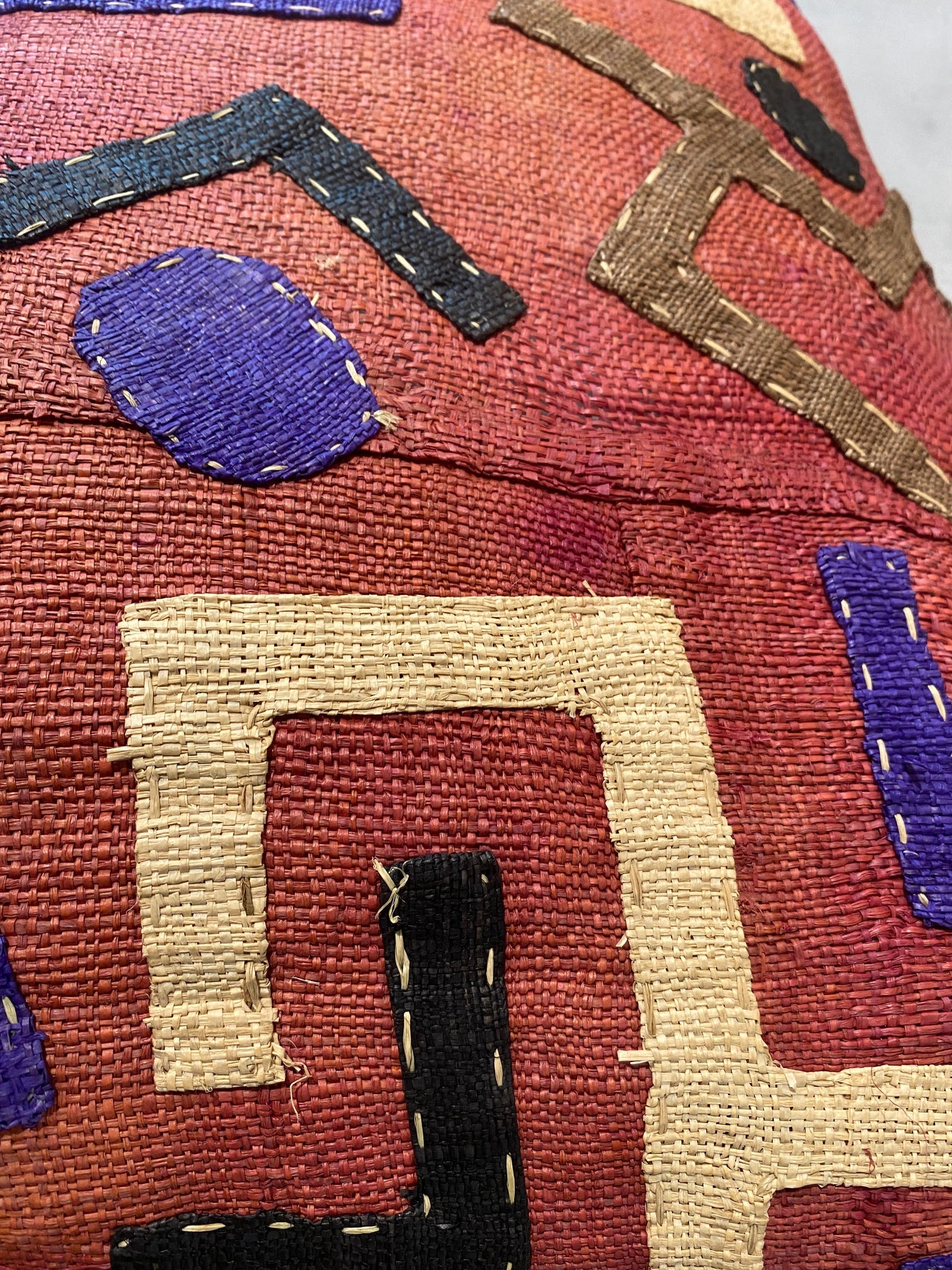 African Kuba Cloth Cushion 60x60  (04)