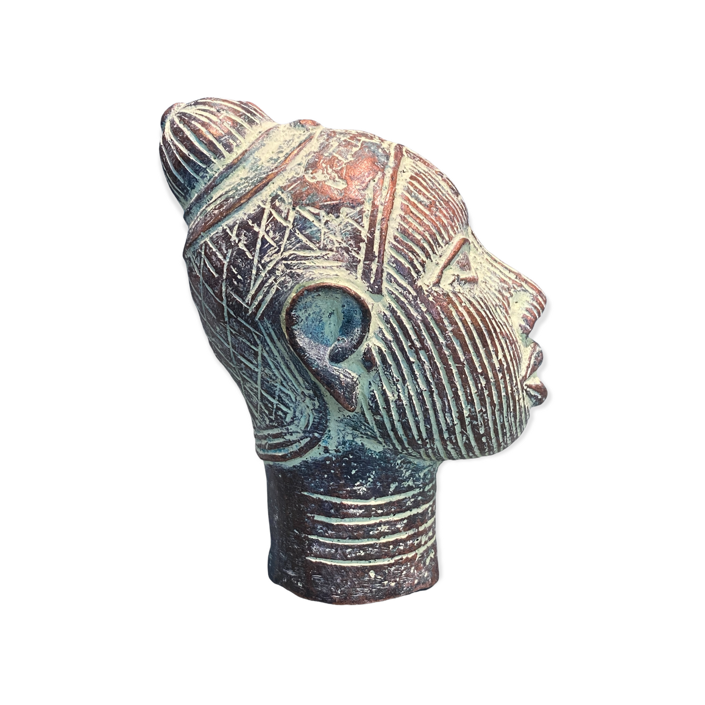 Benin Bronze Head - (55.03)