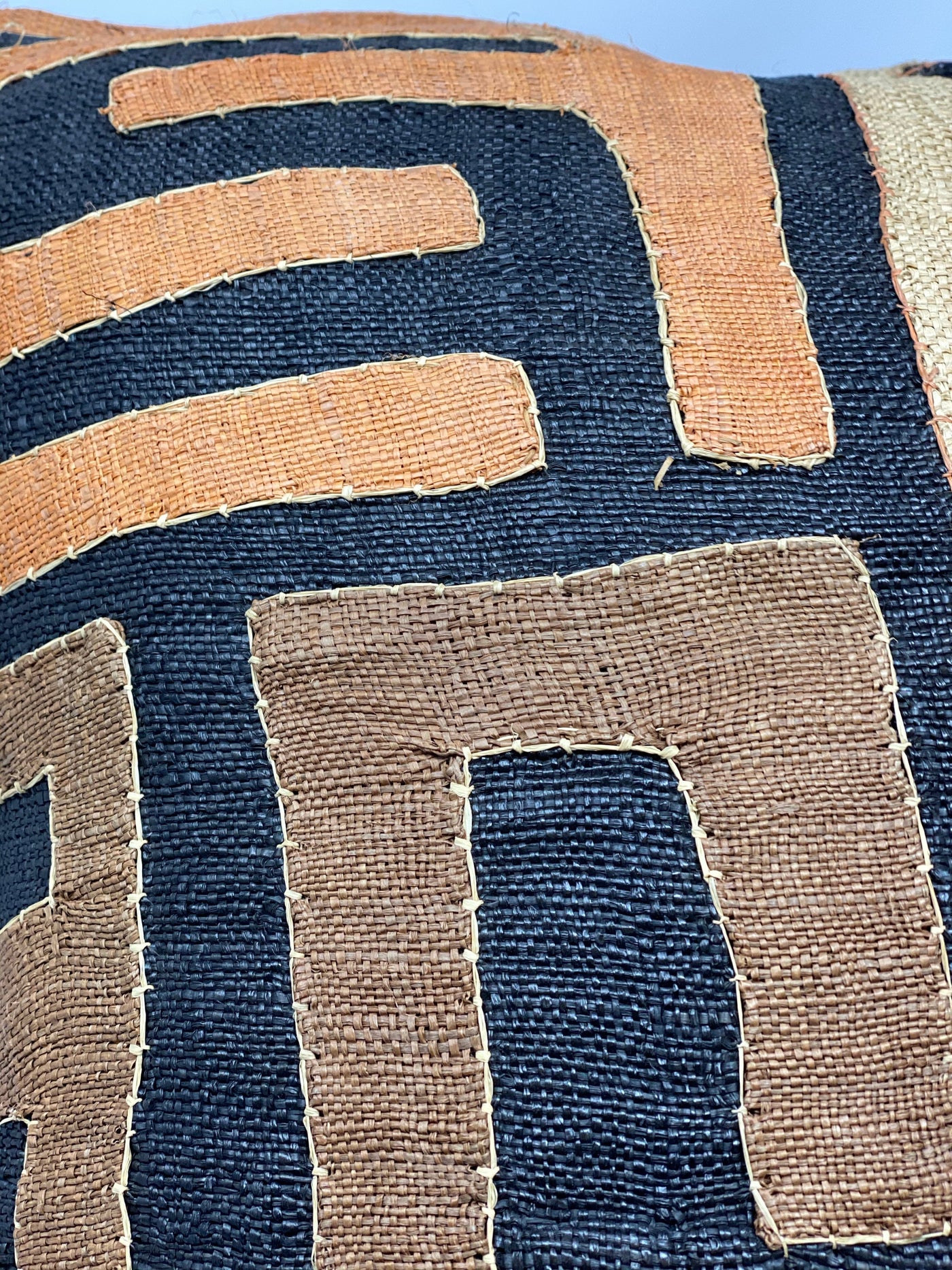 African Kuba cloth cushion 50x50cm