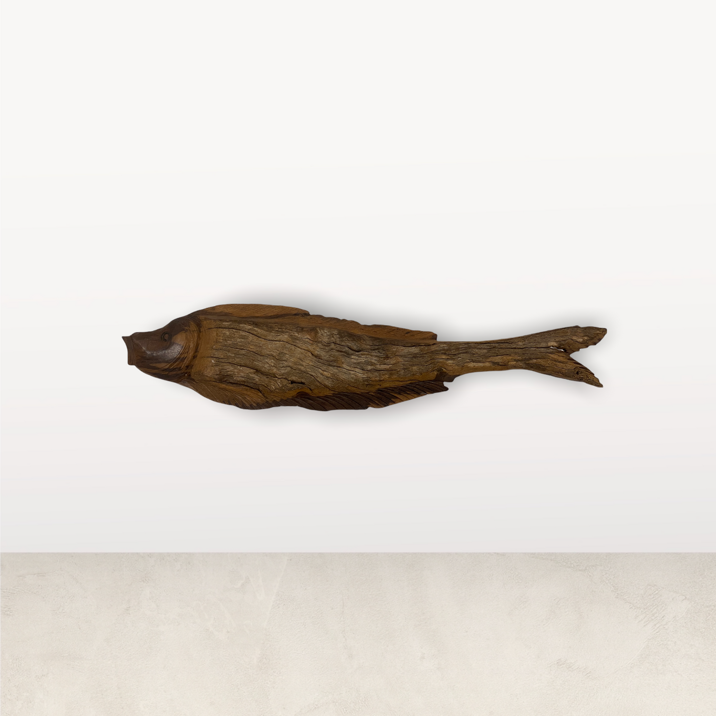 Driftwood Hand Carved Fish - (L11.7)