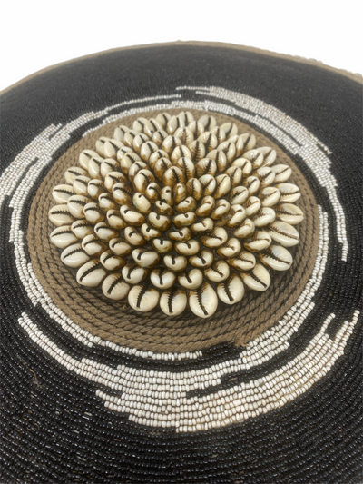 Cameroon Beaded Shield - L Black