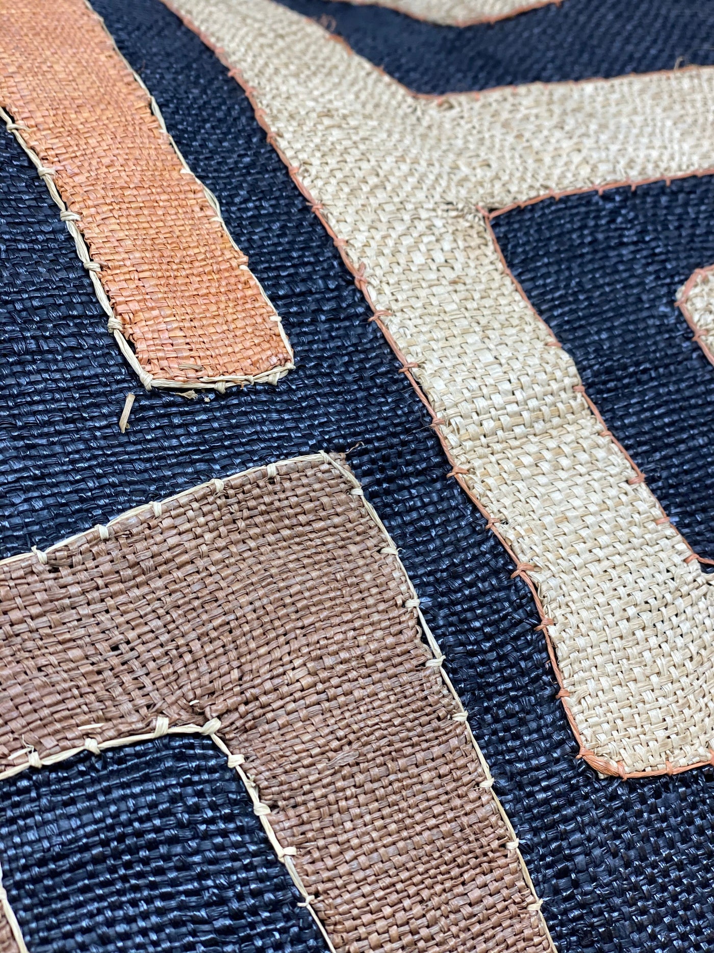 African Kuba cloth cushion 50x50cm