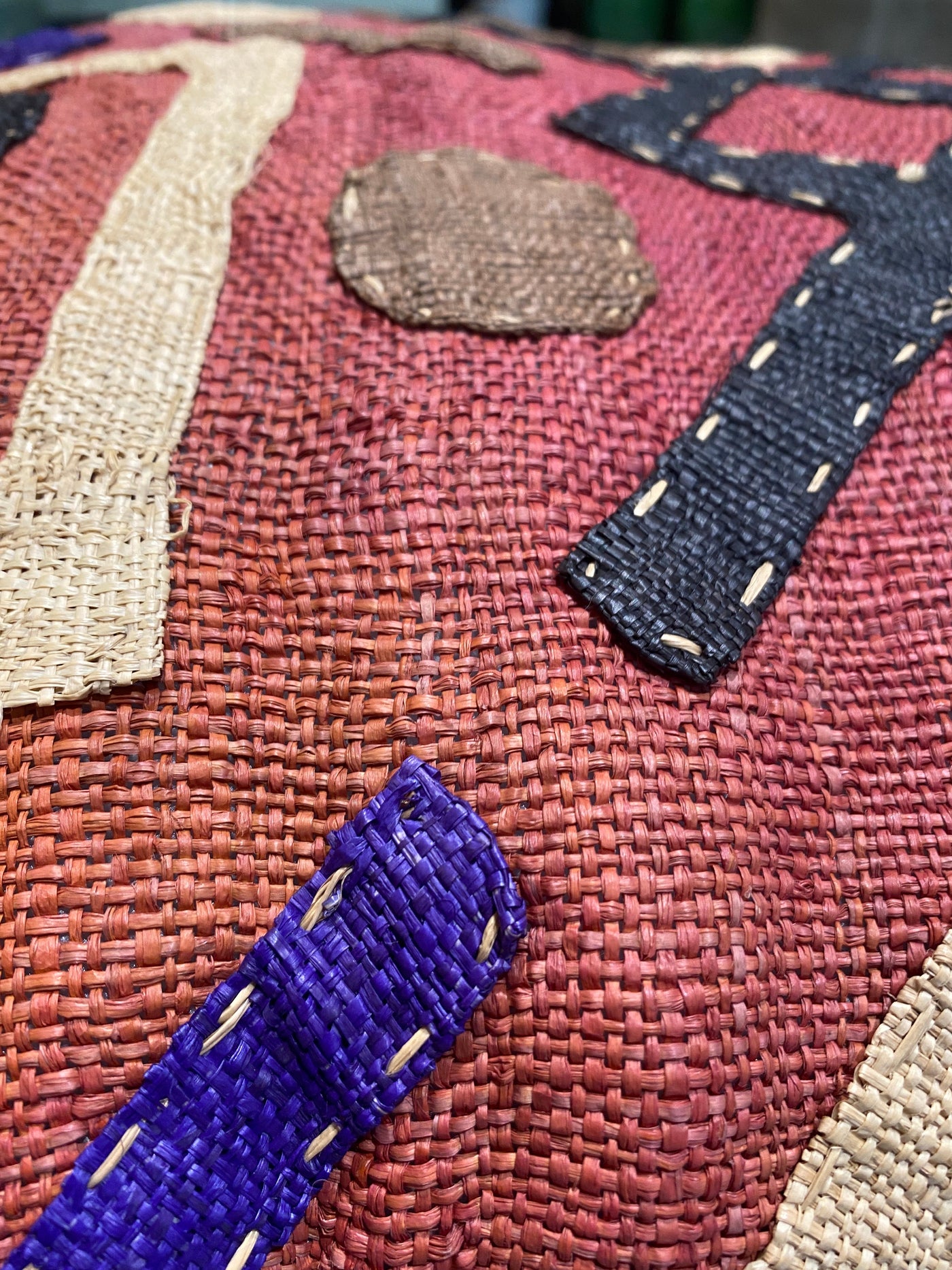 African Kuba Cloth cushion 60x60  (03)