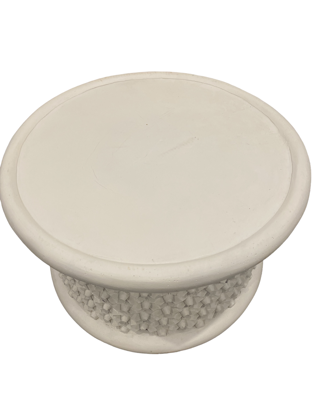 Bamileke Stool/table - White (126.1)