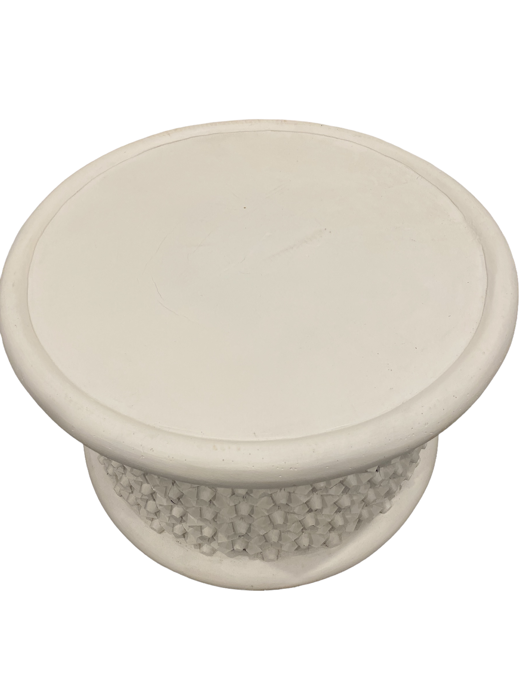 Bamileke Stool/table - White (126.1)