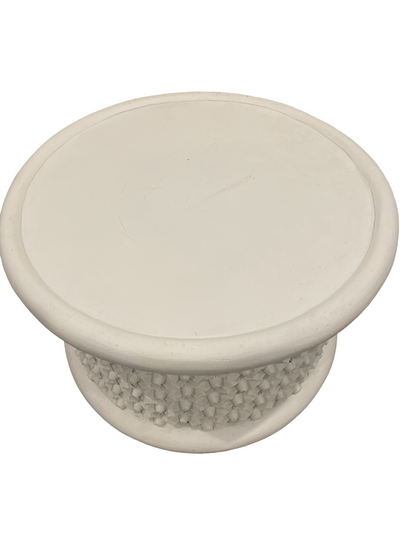 Bamileke Stool/table - White (126.1)