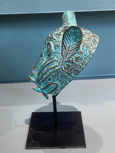 Benin Leopard Bronze - Sculpture (7.05)