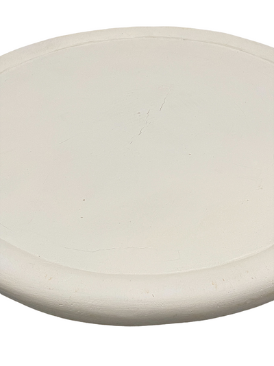 Bamileke Stool/table - Natural & White (124.1) Large