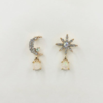 Andromeda Moon and Star Earrings