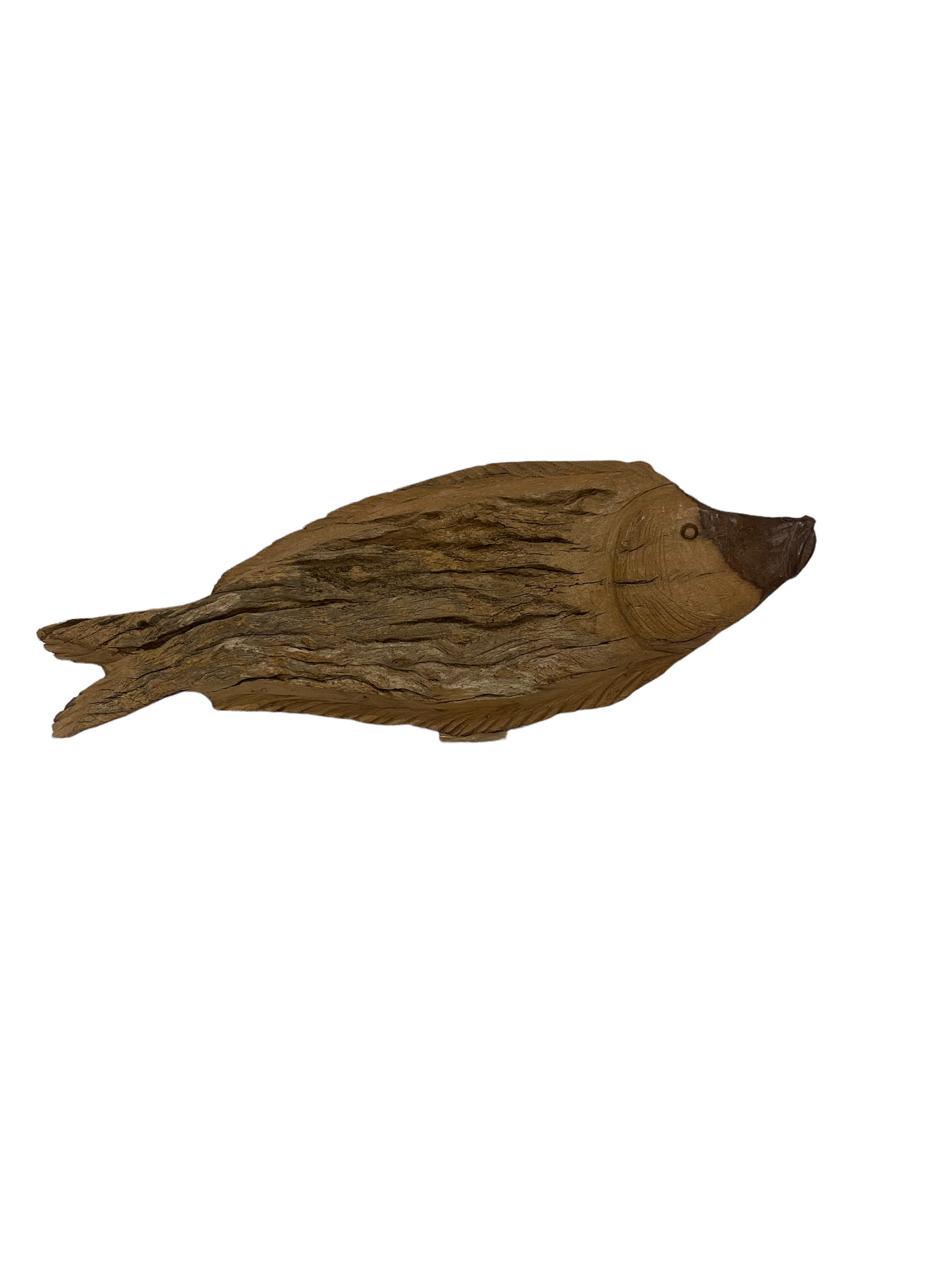 Driftwood Hand Carved Fish - (13.3) Large