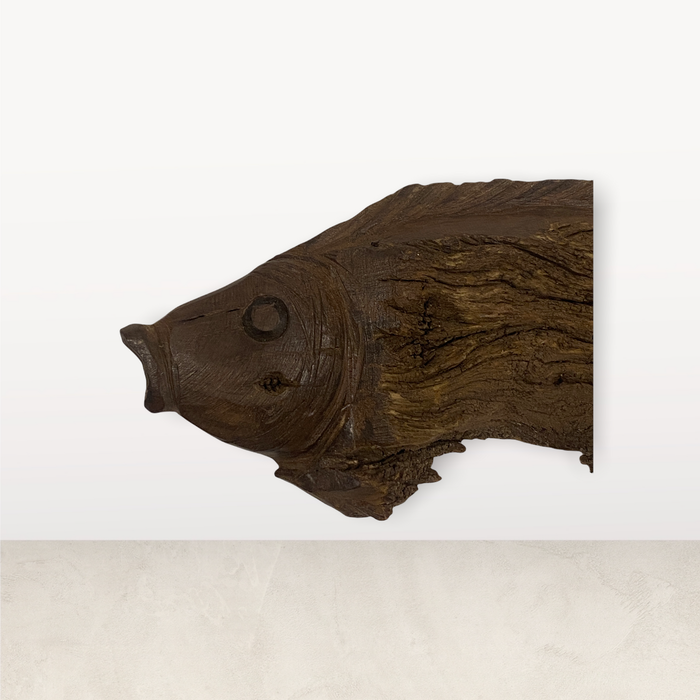 Driftwood Hand Carved Fish - (S01.2)