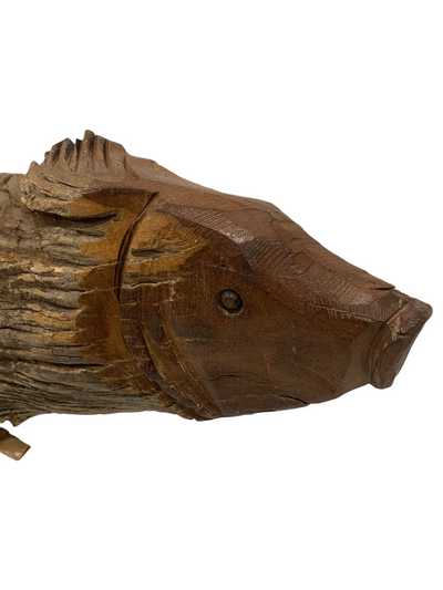 Driftwood Hand Carved Fish - (1306)