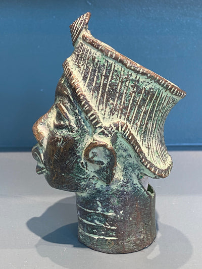 Benin Bronze Head - (55.04)
