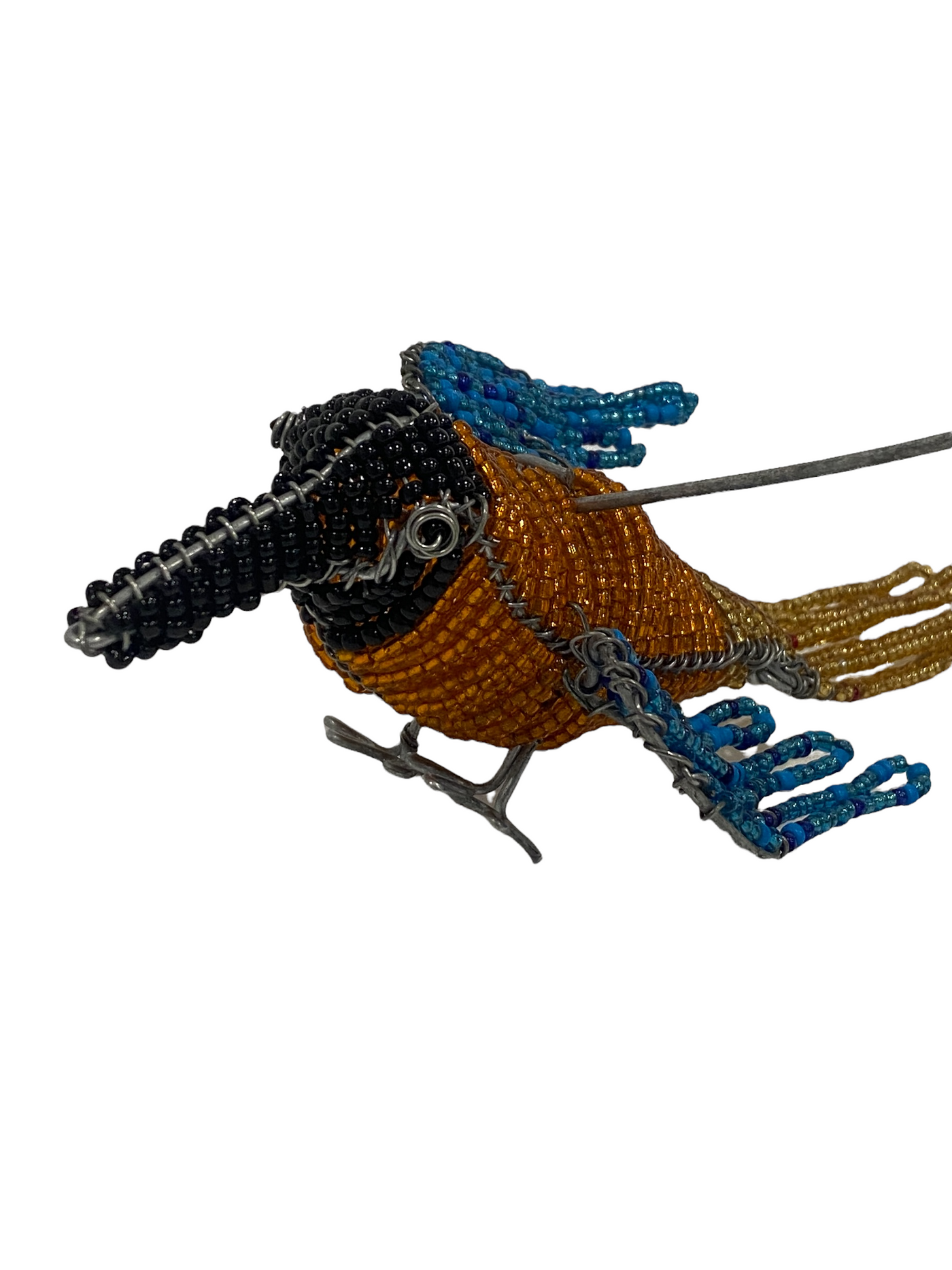 Beaded Garden Birds - Orange (17.5)