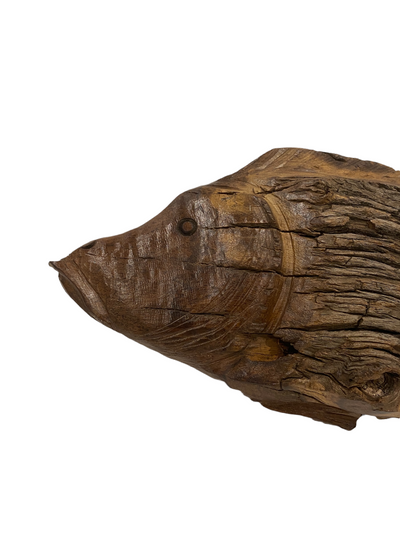 Driftwood Hand Carved Fish - M (1204)