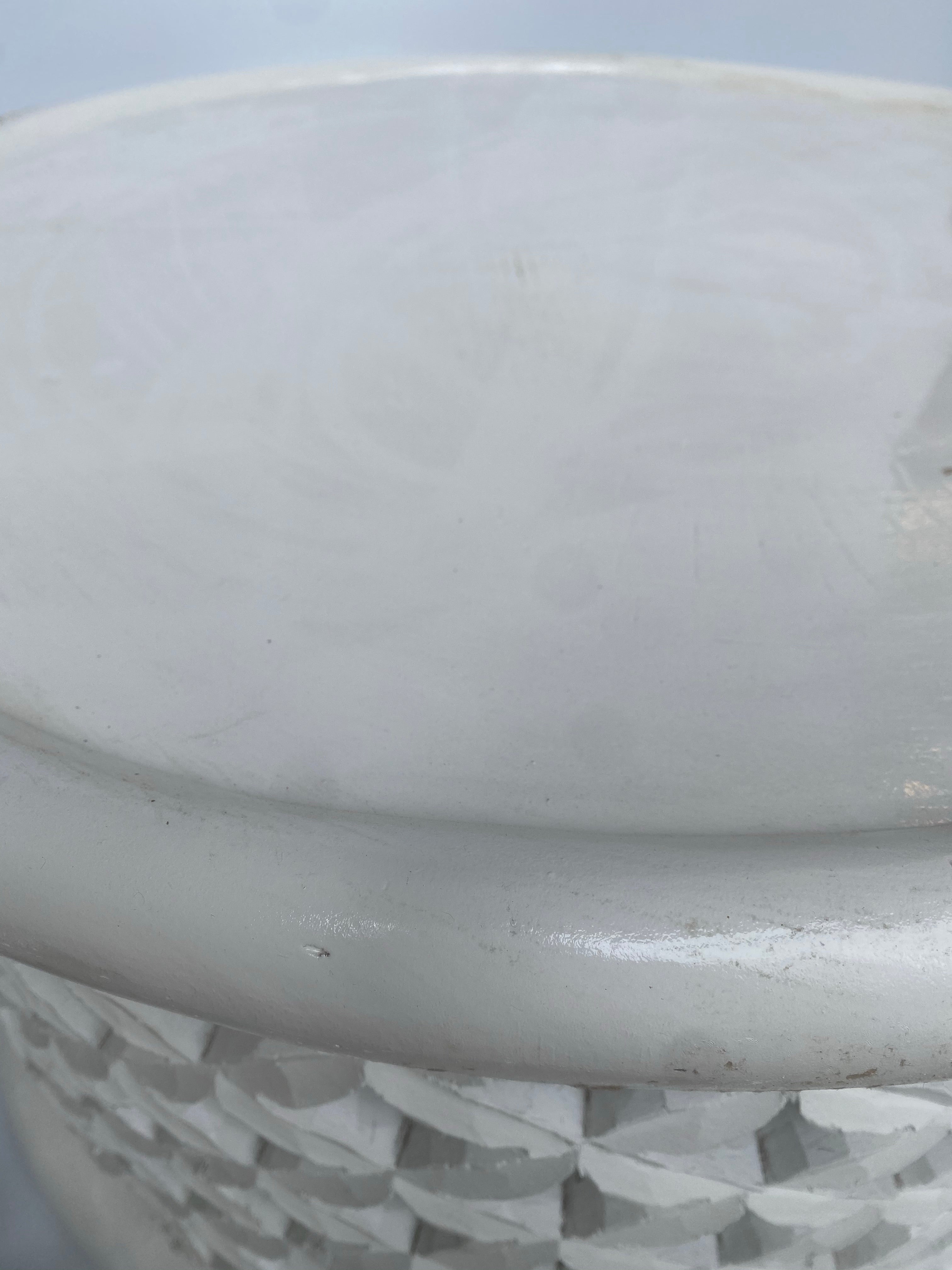 Bamileke Table - L- 60cm - White handmade