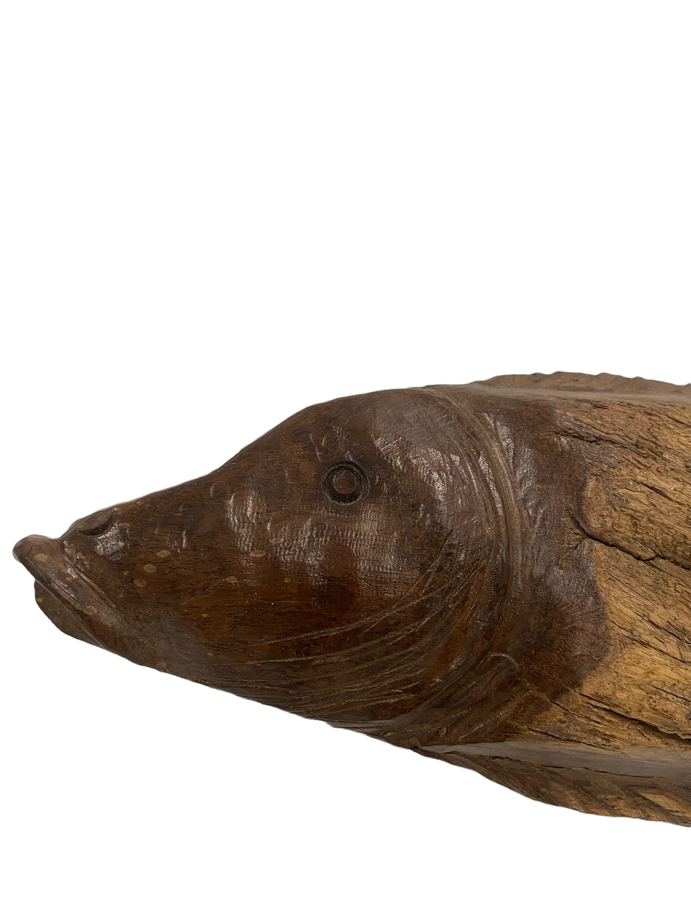 Driftwood Hand Carved Fish - M (1203)