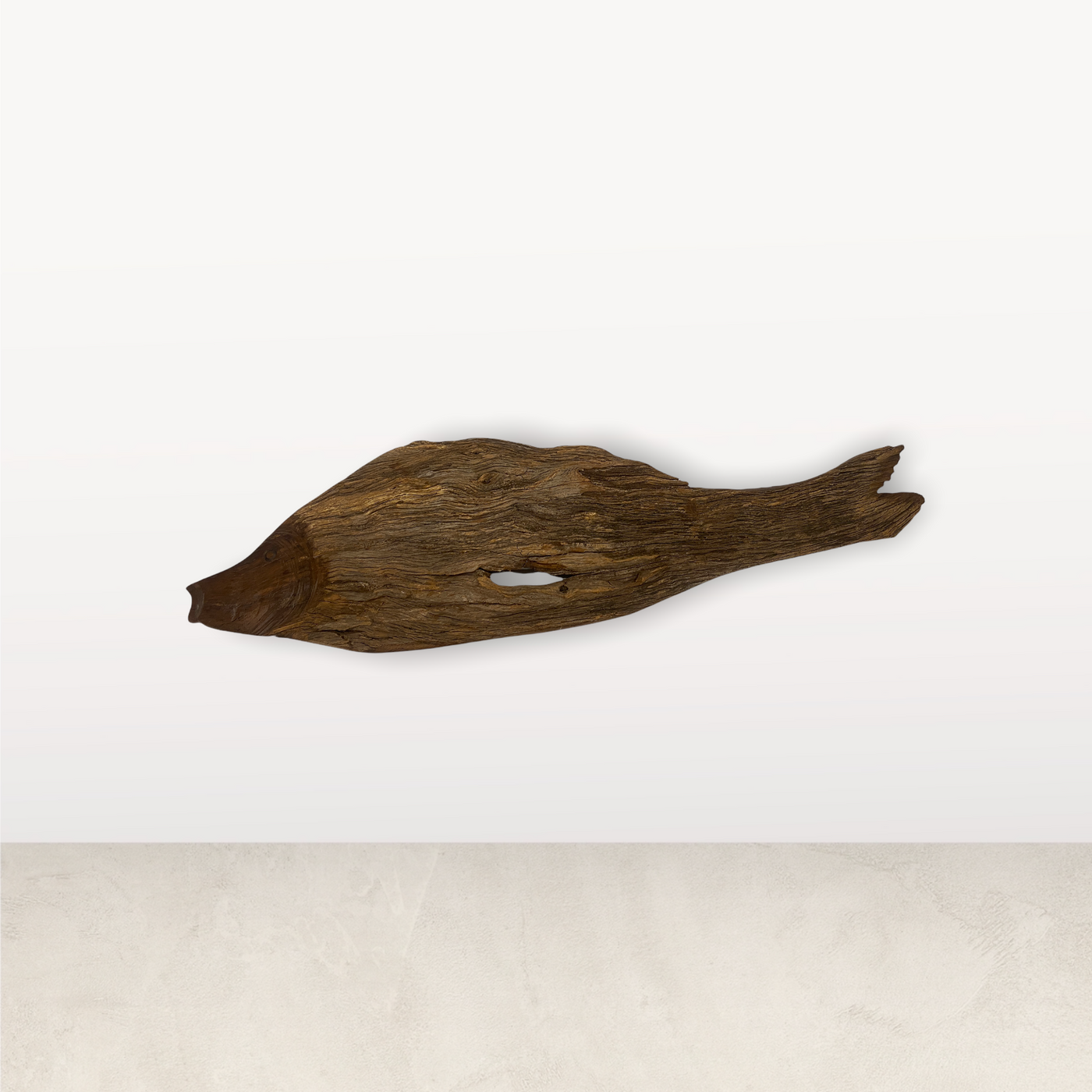 Driftwood Hand Carved Fish - (L11.8)