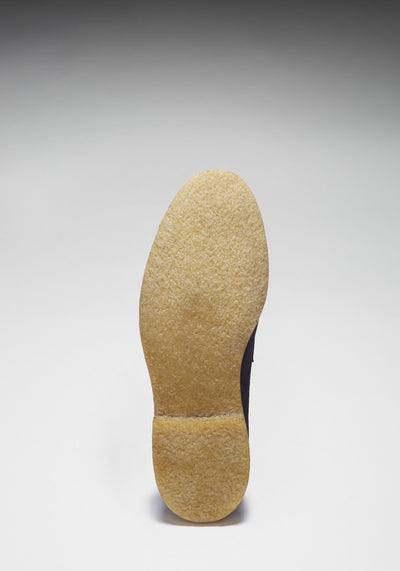 Blue Suede Loafers, Crepe Rubber Welted Sole