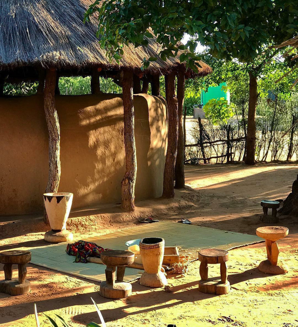 African Grain Side Table