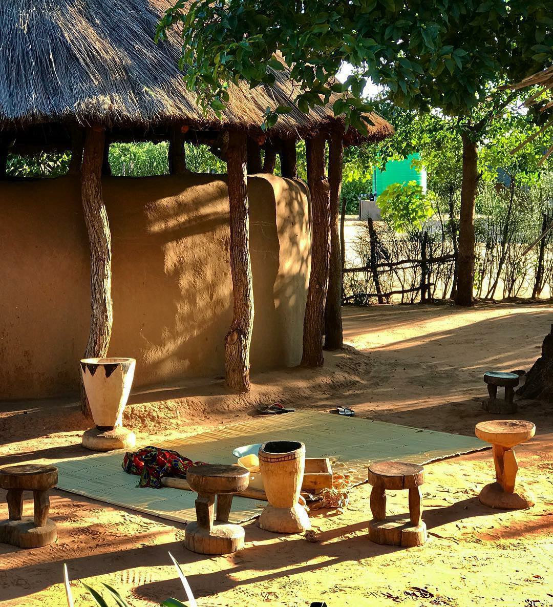 African Grain Side Table